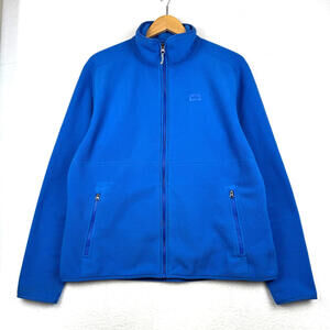 REI Mens Large Trailmade Fleece Blue Full Zip Sweatshirt Sweater Hiking Gorp